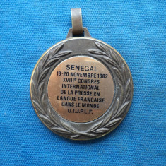 MEDALIA CONGRESULUI INTERNATIONAL AL PRESEI DE LIMBA FRANCEZA /SENEGAL 1982