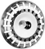 Sită Chiuvetă Inox/Cauciuc 80mm Argintiu - Sita scurgere chiuveta
