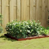 Strat inaltat gradina vidaXL, 100x100x18.5 cm, otel corten, maro, jardiniera legume flori, rezistent intemperii, decorativ