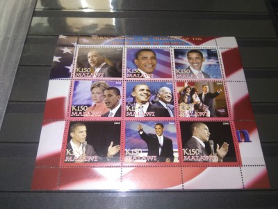 TIMBRE COLITA MALAWI BARACK OBAMA foto