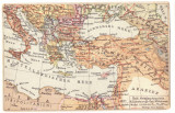 5249 - MAP, Iasi, Orsova, Craiova, Sulina, Galati - old postcard - unused, Necirculata, Printata