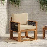 vidaXL Canapea Medie pentru Exterior Lemn Solid de Acacia natural 3438832