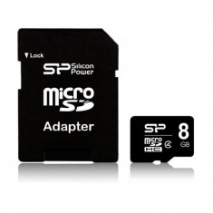 Card Micro SD Silicon Power MTMSDM0167 SP008GBSTH004V10SP HC 8 GB Clasa 4 foto