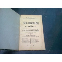 Fritz Beer - Teoria relativitatii a lui Einstein si baza ei istorica 1922