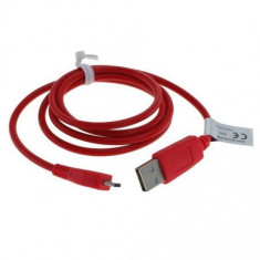 Cablu de date USB 2.0 la Micro USB Culoare Ro?u, Lungime 95cm foto