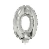 Balon Cifra Argintie 41cm - Folie Metalizata, Aniversare, Model [0-5, 8]