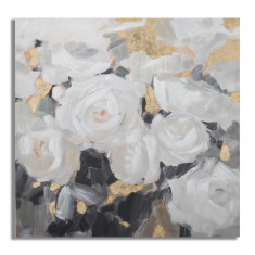 Tablou decorativ White Flower -B, Mauro Ferretti, 90x90 cm, canvas pictat manual