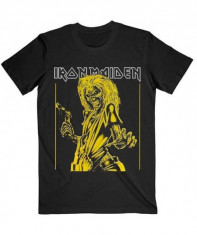 Tricou Unisex Iron Maiden Yellow Flyer foto