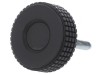 Buton de reglare negru &Oslash; 50mm Filet M8 30mm H 33mm