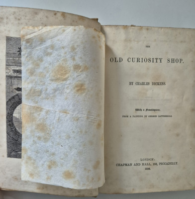 Carte veche 1856 Charles Dickens The old curiosity shop engleza foto