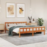 VidaXL Cadru pat fără saltea, maro ceruit, 160x200 cm, lemn masiv pin