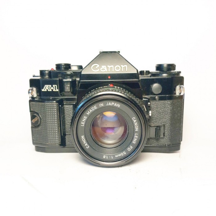 Canon A-1 cu Canon FD 50mm f/1.8