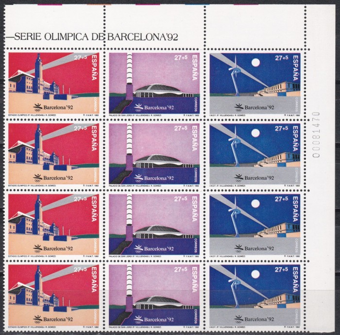 Spania 1992 - Jocurile Olimpice - Barcelona, Bloc de 4, MNH