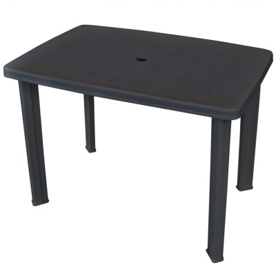 vidaXL Masă de grădină, antracit, 101 x 68 x 72 cm, plastic 43594 foto