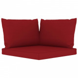 Perne pentru canapea din paleți, 3 buc., roșu vin, textil, vidaXL