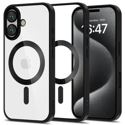Husa Tech-Protect Magflex Iphone 16 magsafe satin negru foto