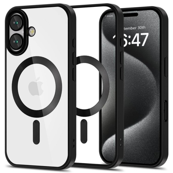 Husa Tech-Protect Magflex Iphone 16 magsafe satin negru