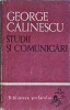 George Calinescu - Studii si Comunicari (Biblioteca Scolarului, 1966) Eseuri, Critica Literara, Literatura Romana