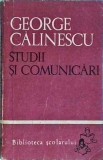 George Calinescu - Studii si Comunicari (Biblioteca Scolarului, 1966) Eseuri, Critica Literara, Literatura Romana