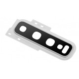 Geam Camera Spate Samsung Galaxy S10+ G975, cu Rama, Argintiu (Prism White)