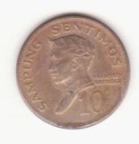 Filipine 10 sentimos 1970, Francisco Baltasar-KM# 198, Sch&ouml;n# 36