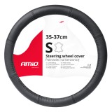 Husa din piele pentru volan auto AMiO SWC-48-S, marime S 35-37 cm, montaj rapid, interior antiderapant, protectie impotriva uzurii