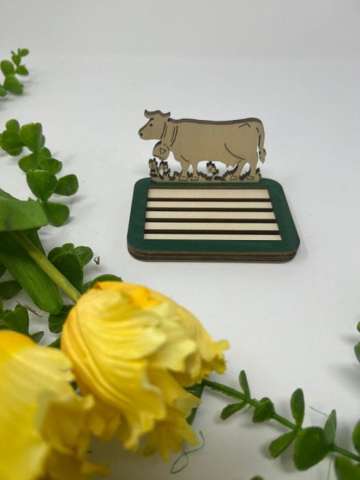 Suport pentru sapun din lemn de plop , Model Vaca, practic si eco-friendly