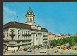 CPIB 24934 CARTE POSTALA - ARAD. BULEVARDUL REPUBLICII, AUTOBUZ, TRAMVAI, AUTOTURISM, CIRCULATA, 1974, TIMBRU