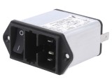 Conector alimentare AC soclu tată 6A 250VAC C14 ecranat