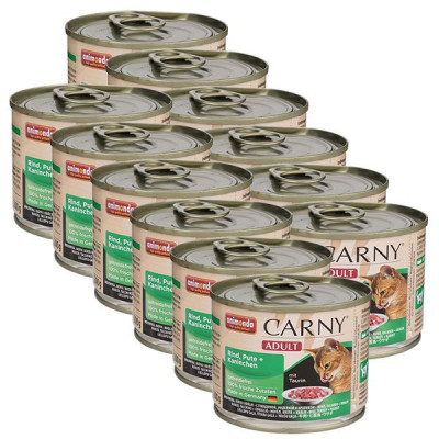 Hrană CARNY ADULT cu carne de vită, curcan şi carne de iepure 12 x 200 g foto