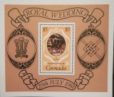 BC58, Grenada 1981, colita aniversara nunta regala Lady Diana si Printul Charles, Nestampilat