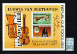 Togo, 1977 | Beethoven - 150 de ani de la moarte - Personalităţi | MNH | aph, Muzica, Nestampilat