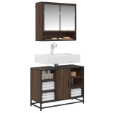 vidaXL Dulap chiuveta de baie, stejar maro, 80x33x60 cm, lemn compozit 849293