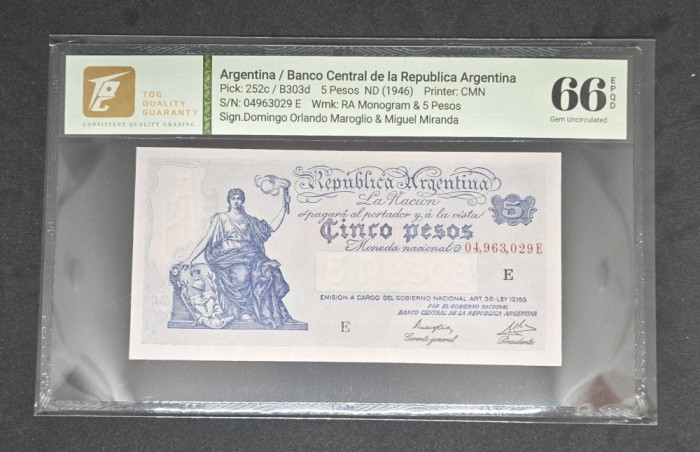 5 Pesos 1946 Argentina