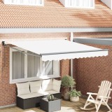 Marchiză retractabilă manuală albă 350x250 cm