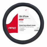 Husa volan auto AMiO SWC-09-S marimea S 35-37 cm, husa antiderapanta pentru volan, montaj rapid, protectie impotriva uzurii