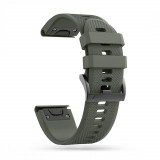 Curea Tech-Protect Smooth pentru Garmin Fenix 5/6/6 Pro/7 Army Verde, Silicon