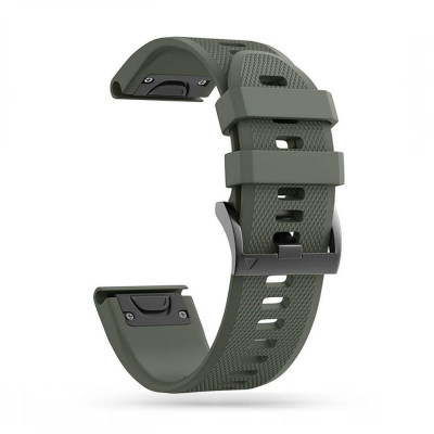 Curea Tech-Protect Smooth pentru Garmin Fenix 5/6/6 Pro/7 Army Verde foto