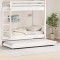 vidaXL Cadru de pat Alb Lemn de pin 80 x 200 cm Rezistent Cadru pat