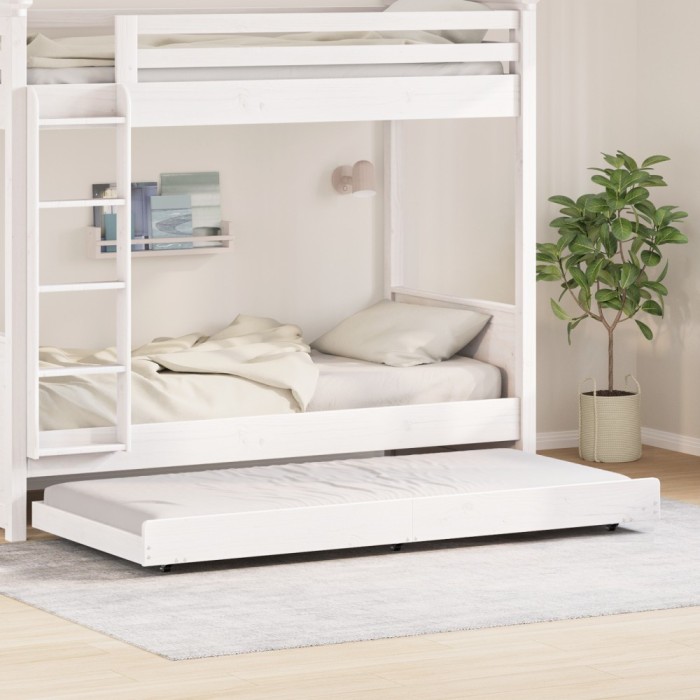 vidaXL Cadru de pat Alb Lemn de pin 80 x 200 cm Rezistent Cadru pat