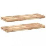 Cumpara ieftin Rafturi plutitoare 2 buc. 100x30x4cm lemn masiv acacia netratat
