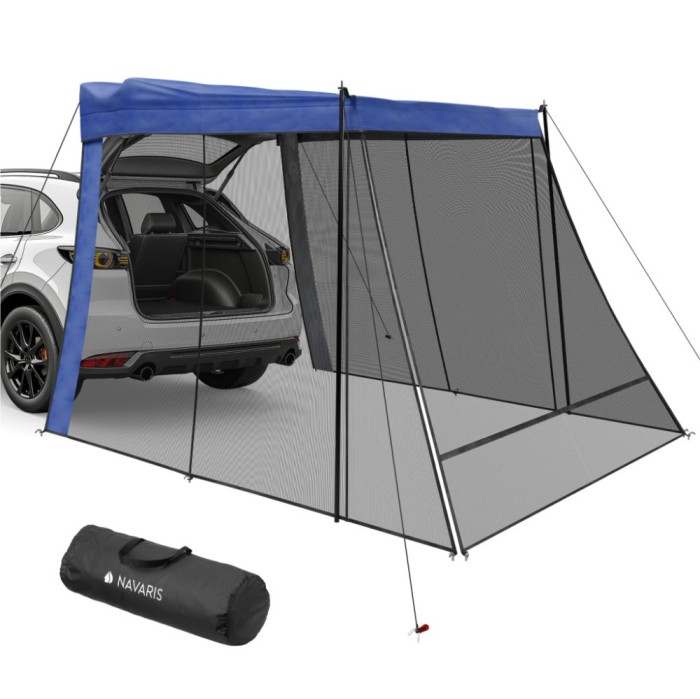 Pavilion auto Navaris, 290x200x200 cm, pentru 3-4 persoane, cu plasa 360&deg;, NAV0000273J001C