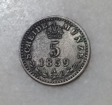 5 Kreuzer 1859 A (Viena), Argint.