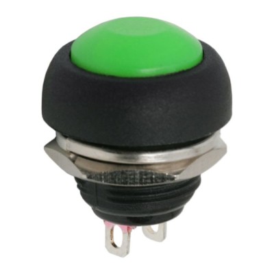 Buton 1 circuit 1A 250V OFF-ON verde fara retinere foto