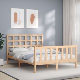 Cumpara ieftin Cadru de pat fără saltea, 140x190 cm, lemn masiv de pin