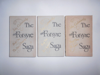 John Galsworthy - The Forsyte Saga 3 volume (1975, editie cartonata) foto