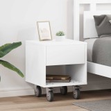 vidaXL Noptieră 2 pcs Alb 40,5 x 40 x 48 cm Lemn compozit 891057