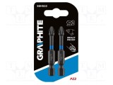 Capăt de şurubelniţă Pozidriv PZ2 50mm set 2 buc GRAPHITE