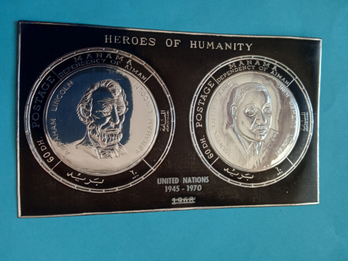 MANAMA, LINCOLN/LUTHER KING - MNH SILVER