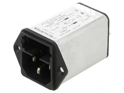 Conector alimentare AC soclu tată 10A 250VAC IEC 60320 foto